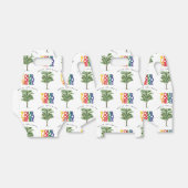 Palm Tree Business Logo Vakantie Kerst Kaart Bedankdoosjes (Uitgevouwen)