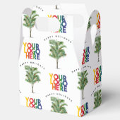 Palm Tree Business Logo Vakantie Kerst Kaart Bedankdoosjes (Geopend)