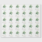 Palm Tree Business Name kerstfeestdag Cadeaupapier (Vlak)