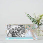 Palm Tree Christian Beach Carte photo de Noël (Debout devant)