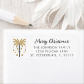 Palm Tree Christmas Ornaments Retouradres Etiket (Insitu)