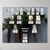 Palm Tree Cluster Photo Family Tree Poster (Devant)
