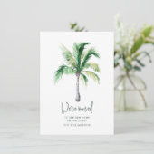 Palm Tree Coastal Home Moving Faire-part (Debout devant)