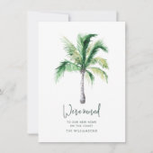 Palm Tree Coastal Home Moving Faire-part (Devant)