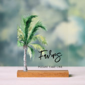Palm Tree Côté Destination Mariage Faveurs (Neutre)