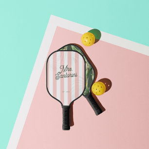 Palm Tree Country Club Bruid Monogram Mevrouw Pickleball Paddle