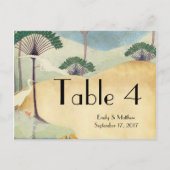 Palm Tree & Crane Destination Mariage Invitations (Dos)