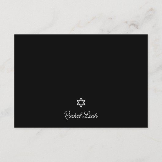 Palm Tree Custom Bat Mitzvah RSVP Behuizing Kaart (Achterkant)