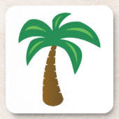 Palm Tree - dessous de verre en plastique dur avec (Devant)