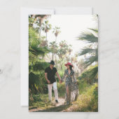 Palm Tree Destination Eenvoudige foto De datum ops Save The Date (Achterkant)