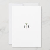 Palm Tree Destination Eenvoudige Huwelijkstraining Kaart (Achterkant)