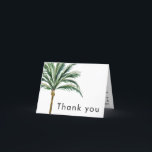 Palm Tree Destination Mariage Merci plié<br><div class="desc">Ce palmier destination mariage plié merci design dispose de palmiers tropicaux aquarelles sur un arrière - plan blanc éclatant qui évoque l'ambiance rêvée d'un mariage de destination. ce design rayonne sur l'amour des rivages de sable et des palmiers balançoires, parfait pour les couples à la recherche d'une célébration vraiment inoubliable....</div>