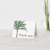 Palm Tree Destination Mariage Merci plié (Devant)