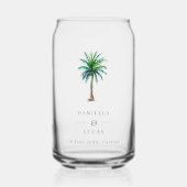 Palm Tree Destination Mariage Noms et Date (Recto)