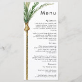 Palm Tree Destination Wedding Menu Plat (Devant)