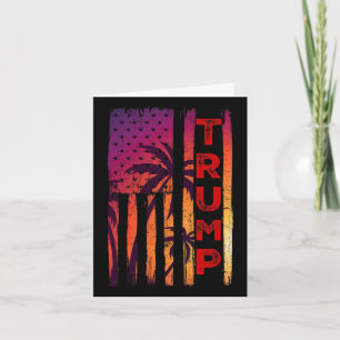 Palm Tree Distressed American Flag at Suns Kaart