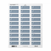 Palm Tree Dusty Blue Bruiloft Retouradres Etiket (Full Sheet)