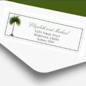 Palm Tree Elegant Modern Chic Green Wedding Etiket