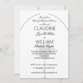 Palm Tree Elegante bruiloft repetitie diner Kaart (Achterkant)