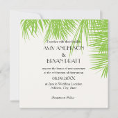 Palm Tree Faire-part de mariage tropicale (Devant)