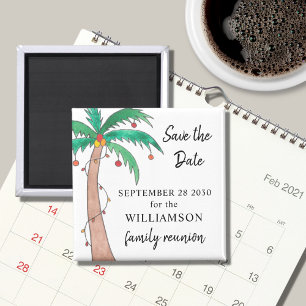 Palm Tree Family Reunion Save the Date Magnet Magneet