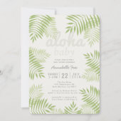 Palm Tree Feuilles Aloha Baby shower Invitation (Devant)