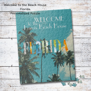 Palm Tree Florida Beach House aan Favorieten toege Legpuzzel