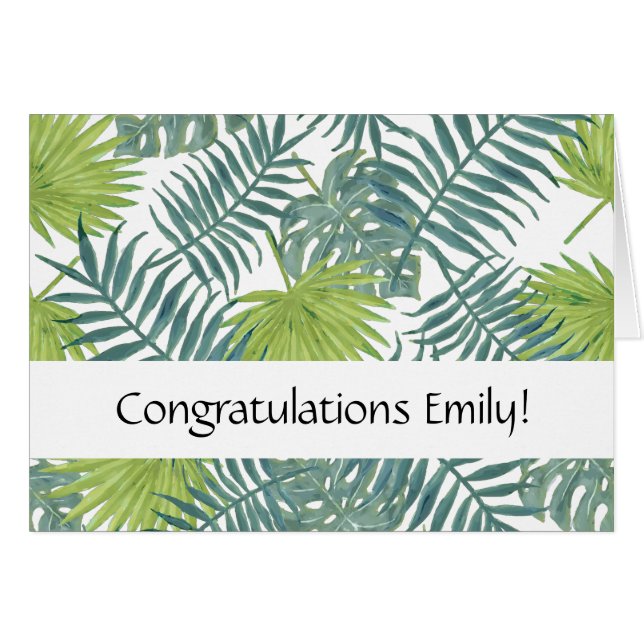 Palm Tree Fronds Peinture hawaïenne (Devant horizontal)