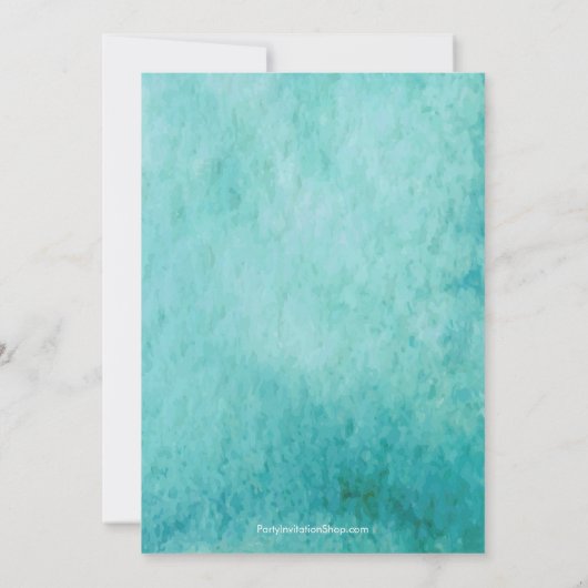 Palm Tree Fronds Tropical Anniversaire Invitations (Dos)