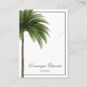 Palm Tree Green Ketting Display Visitekaartje (Voorkant)