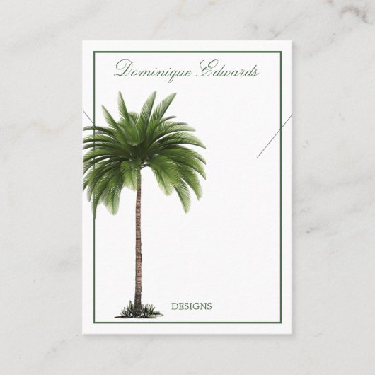 Palm Tree Green Ketting Display Visitekaartje (Voorkant)