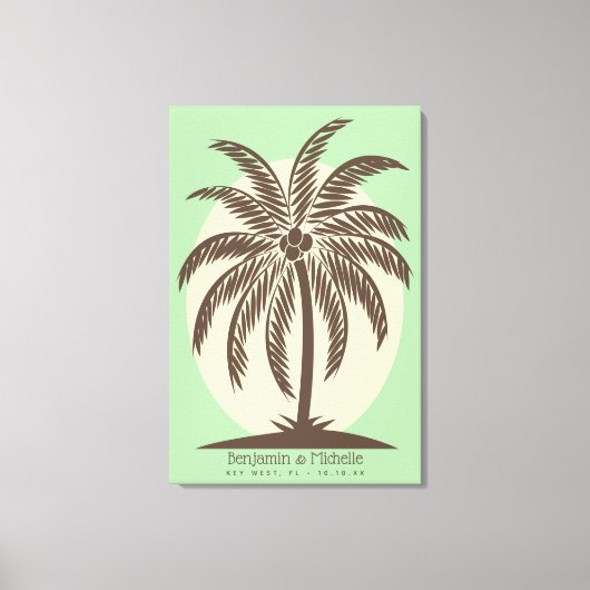 Palm Tree Guest Book Canvas - 150 ruimtes Afdruk (Voorkant)