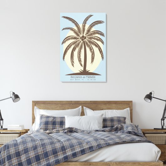 Palm Tree Guest Book Canvas - 250 ruimtes (Insitu (Slaapkamer))