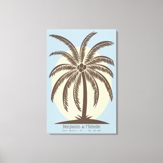 Palm Tree Guest Book Canvas - 250 ruimtes Afdruk (Voorkant)