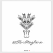 Palm Tree Hand Drawn Name Script Car Sticker (Vel)