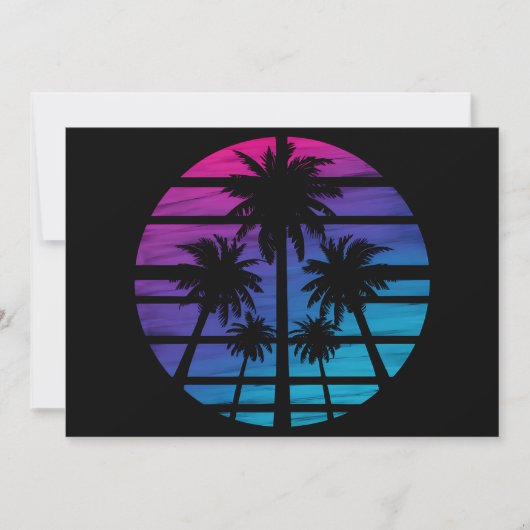 Palm Tree Hawaiian Beach Summer Vacation Kaart (Voorkant)
