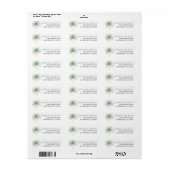 Palm Tree Island Destination Green Wedding Etiket (Full Sheet)