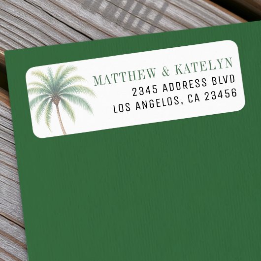 Palm Tree Island Destination Green Wedding Etiket