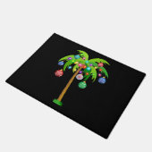 Palm Tree-kerstlampjes Funny Beach Summer Deurmat (Schuin)