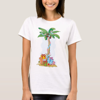 Palm Tree-kerstmis met cadeaus T-shirt