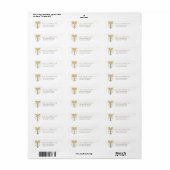 Palm Tree Kerstvakantie retour adres label (Full Sheet)