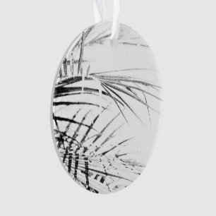 Palm Tree Leaves Minimalism Sketch Ornament