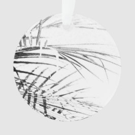 Palm Tree Leaves Minimalism Sketch Ornament