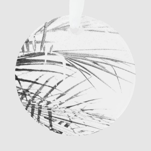 Palm Tree Leaves Minimalism Sketch Ornament (voorkant)