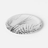Palm Tree Leaves Minimalism Sketch Papieren Bordje (Gekanteld)