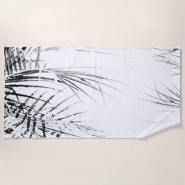 Palm Tree Leaves Minimalism Sketch Strandlaken