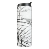 Palm Tree Leaves Minimalism Sketch Thermosbeker (Gedraaid links)