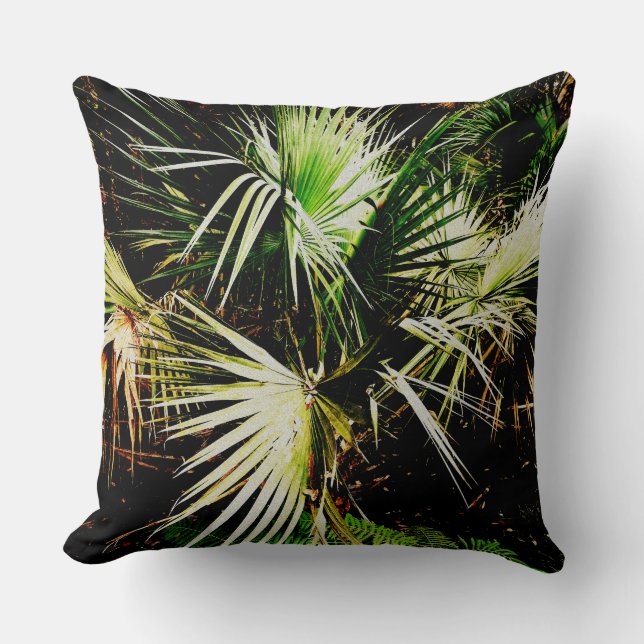 Palm Tree leaves pattern chic tropical Kussen (Voorkant)