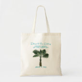 Palm Tree Mariage Bienvenue Sac fourre-tout client (Devant)