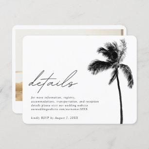 Palm Tree Mariage Détails Carte de boîtier